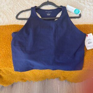 Ribbed Crop Top with Built in Bra